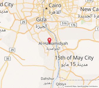 Map of Al Ḩawāmidīyah, Giza