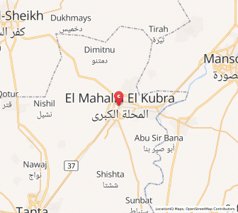 Map of Al Maḩallah al Kubrá, Gharbia