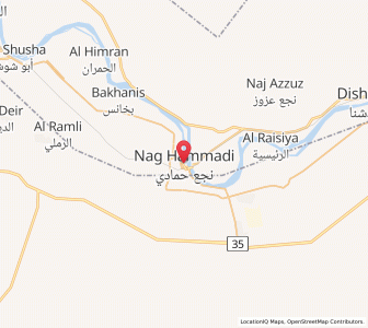 Map of Naja' Ḥammādī, Qena
