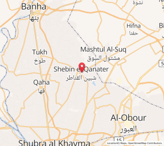 Map of Shibīn al Qanāṭir, Qalyubia