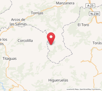 Map of Abejuela, Aragon