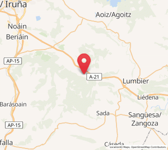 Map of Abínzano, Navarre