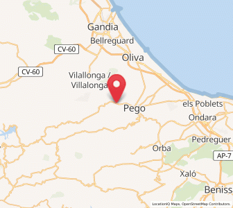 Map of Adsubia, Valencia