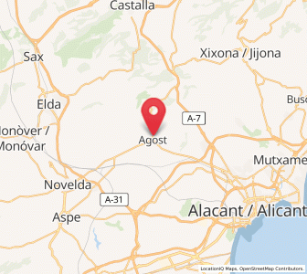 Map of Agost, Valencia