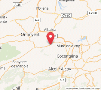 Map of Agres, Valencia