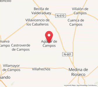 Map of Aguilar de Campos, Castille and León