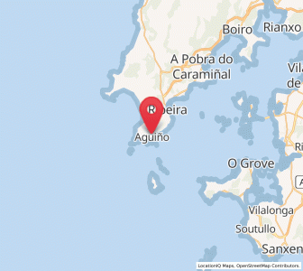 Map of Aguiño, Galicia