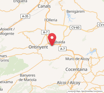 Map of Agullent, Valencia