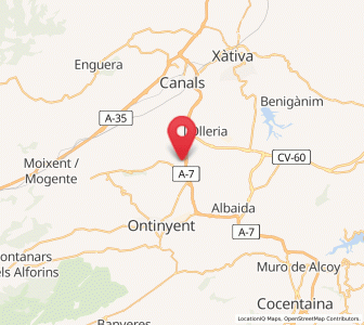 Map of Aielo de Malferit, Valencia