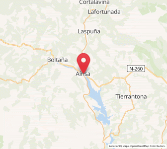 Map of Aínsa, Aragon
