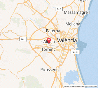 Map of Alaquàs, Valencia
