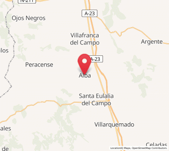 Map of Alba, Aragon