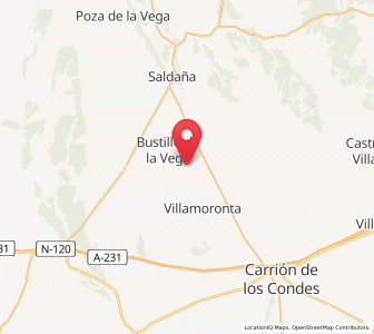 Map of Albalá de la Vega, Castille and León