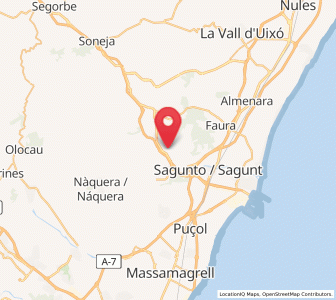 Map of Albalat dels Tarongers, Valencia
