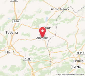 Map of Albatana, Castille-La Mancha