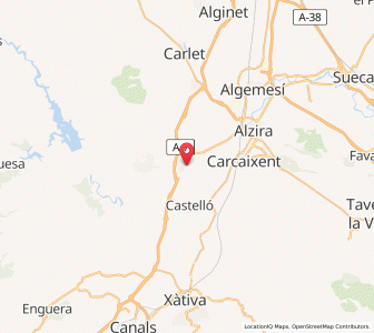 Map of Alberic, Valencia