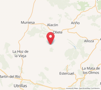 Map of Alcaine, Aragon