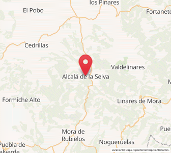 Map of Alcalá de la Selva, Aragon
