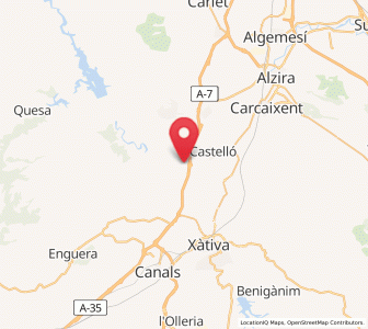 Map of Alcàntera de Xúquer, Valencia