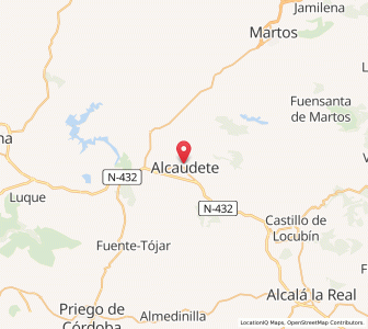 Map of Alcaudete, Andalusia