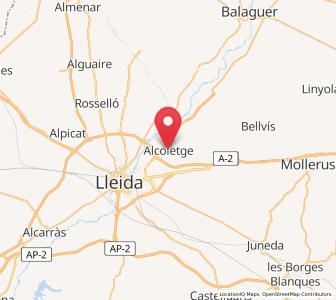 Map of Alcoletge, Catalonia