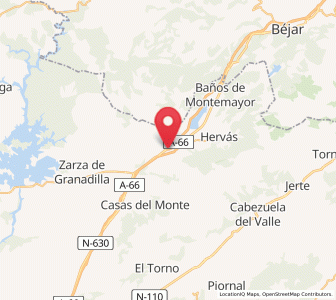 Map of Aldeanueva del Camino, Extremadura