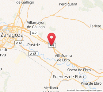 Map of Alfajarín, Aragon