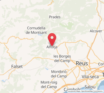 Map of Alforja, Catalonia