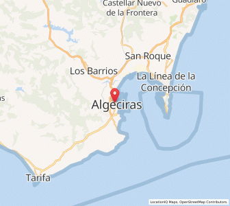 Map of Algeciras, Andalusia
