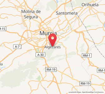 Map of Algezares, Murcia