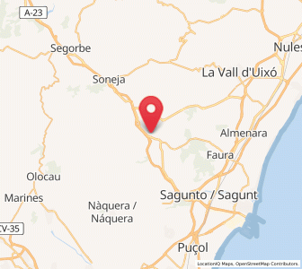 Map of Algimia de Alfara, Valencia