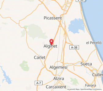 Map of Alginet, Valencia