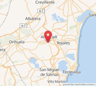 Map of Algorfa, Valencia