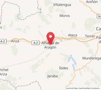 Map of Alhama de Aragón, Aragon
