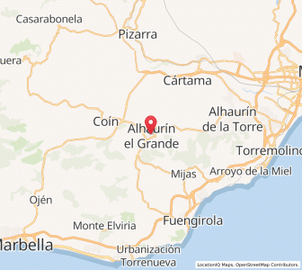 Map of Alhaurín el Grande, Andalusia