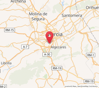 Map of Aljucer, Murcia