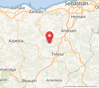 Map of Alkiza, Basque Country