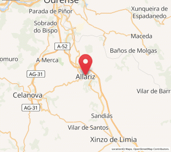 Map of Allariz, Galicia