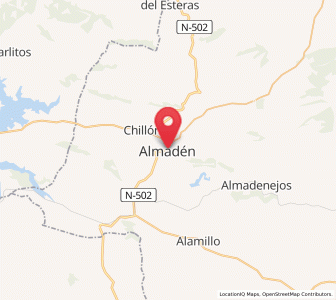 Map of Almadén, Castille-La Mancha