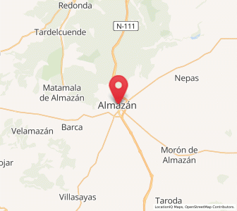 Map of Almazán, Castille and León