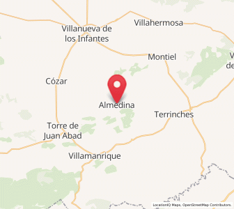 Map of Almedina, Castille-La Mancha