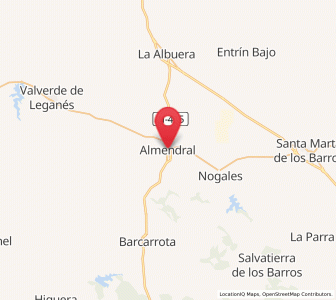 Map of Almendral, Extremadura