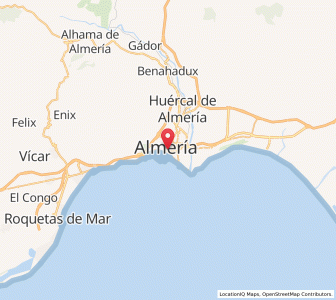 Map of Almería, Andalusia