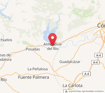 Map of Almodóvar del Río, Andalusia