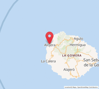 Map of Alojera, Canary Islands