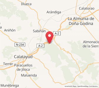 Map of Aluenda, Aragon