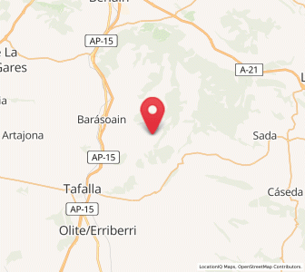 Map of Amatriáin, Navarre