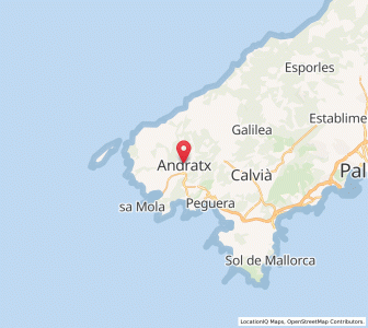 Map of Andratx, Balearic Islands