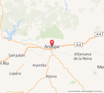 Map of Andújar, Andalusia