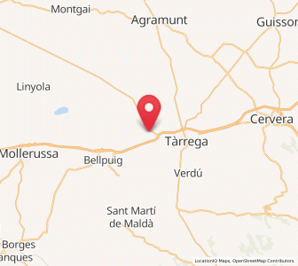 Map of Anglesola, Catalonia